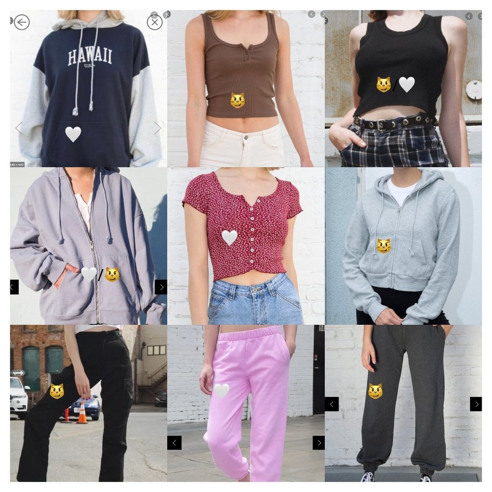 my whole brandy melville collection lolol